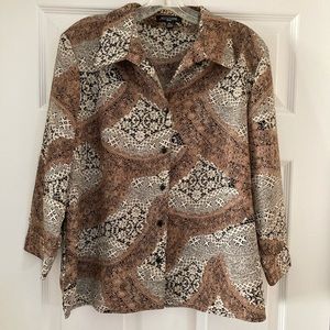 Notations Button Up Blouse